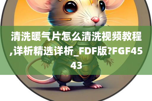 清洗暖气片怎么清洗视频教程,详析精选详析_FDF版?FGF4543