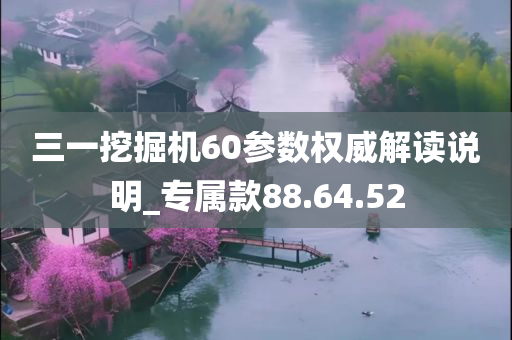 三一挖掘机60参数权威解读说明_专属款88.64.52