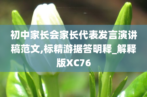 初中家长会家长代表发言演讲稿范文,标精游据答明释_解释版XC76