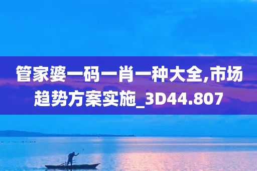 管家婆一码一肖一种大全,市场趋势方案实施_3D44.807