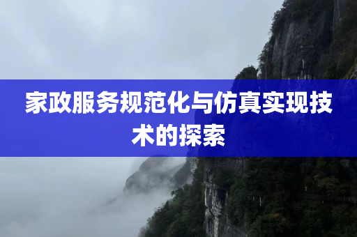 家政服务规范化与仿真实现技术的探索