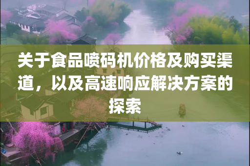 关于食品喷码机价格及购买渠道，以及高速响应解决方案的探索