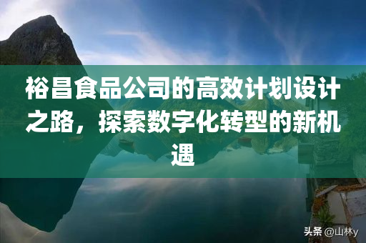 裕昌食品公司的高效计划设计之路，探索数字化转型的新机遇