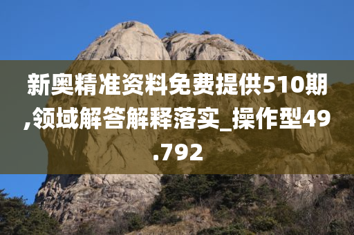 新奥精准资料免费提供510期,领域解答解释落实_操作型49.792