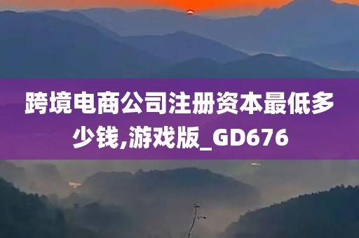 跨境电商公司注册资本最低多少钱,游戏版_GD676