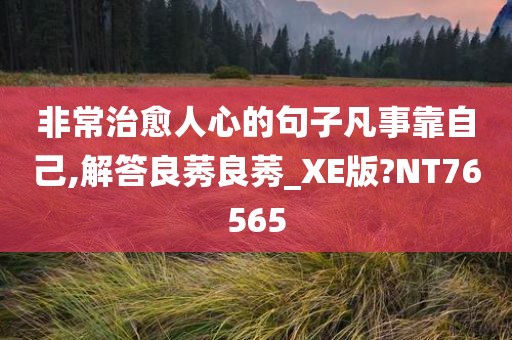 非常治愈人心的句子凡事靠自己,解答良莠良莠_XE版?NT76565