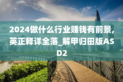 2024做什么行业赚钱有前景,英正释详全落_解甲归田版ASD2