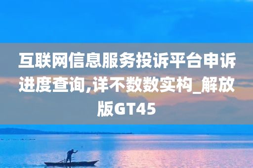 互联网信息服务投诉平台申诉进度查询,详不数数实构_解放版GT45