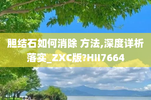 胆结石如何消除 方法,深度详析落实_ZXC版?HII7664