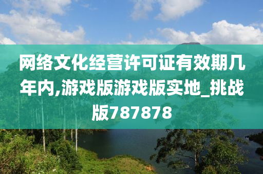 网络文化经营许可证有效期几年内,游戏版游戏版实地_挑战版787878