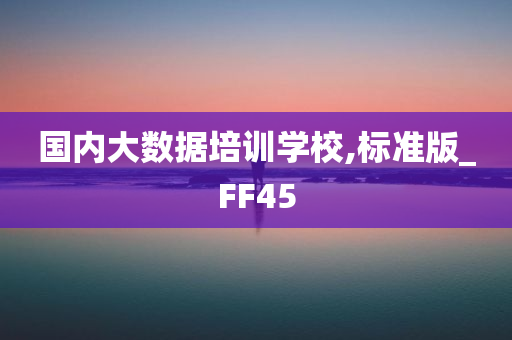 国内大数据培训学校,标准版_FF45