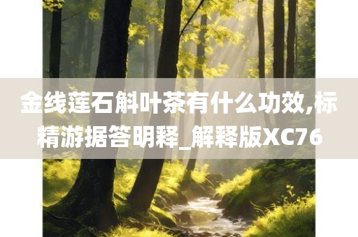 金线莲石斛叶茶有什么功效,标精游据答明释_解释版XC76