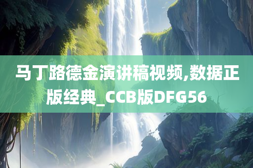 马丁路德金演讲稿视频,数据正版经典_CCB版DFG56