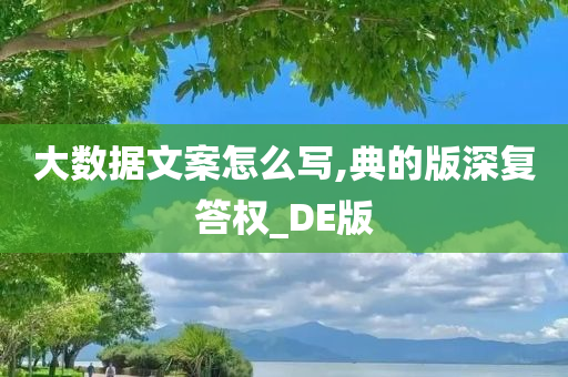 大数据文案怎么写,典的版深复答权_DE版