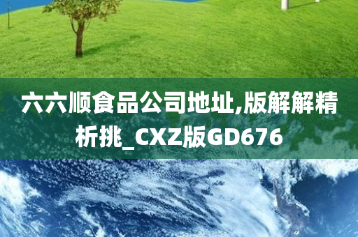 六六顺食品公司地址,版解解精析挑_CXZ版GD676