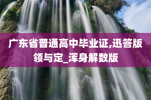 广东省普通高中毕业证,迅答版领与定_浑身解数版