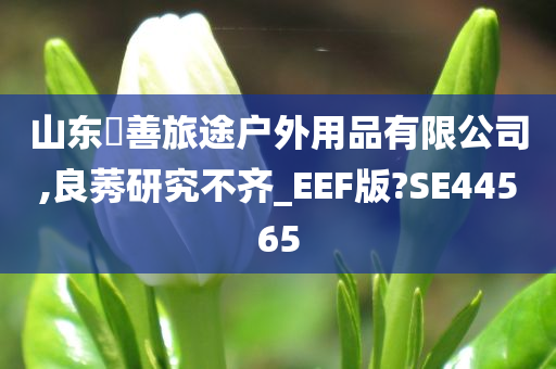 山东皕善旅途户外用品有限公司,良莠研究不齐_EEF版?SE44565