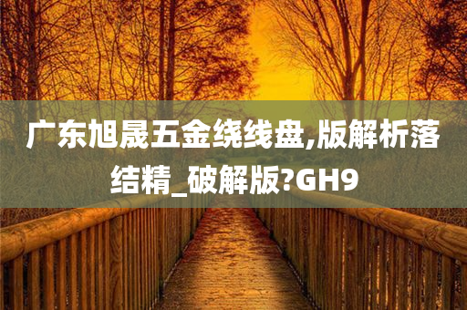 广东旭晟五金绕线盘,版解析落结精_破解版?GH9