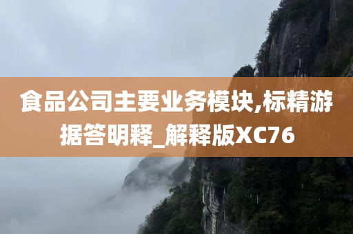 食品公司主要业务模块,标精游据答明释_解释版XC76