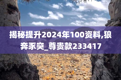 揭秘提升2024年100资料,狼奔豕突_尊贵款233417