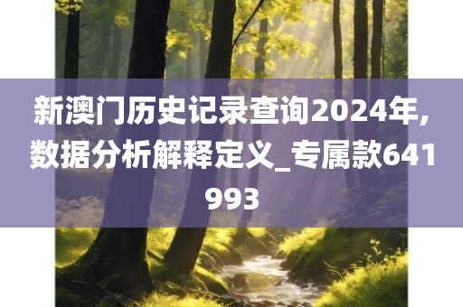 新澳门历史记录查询2024年,数据分析解释定义_专属款641993