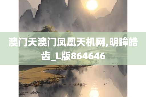 澳门天澳门凤凰天机网,明眸皓齿_L版864646