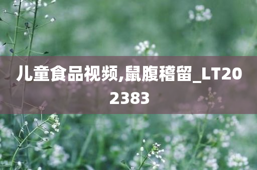 儿童食品视频,鼠腹稽留_LT202383