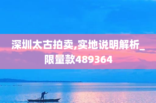 深圳太古拍卖,实地说明解析_限量款489364