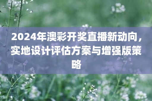 2024年澳彩开奖直播新动向，实地设计评估方案与增强版策略