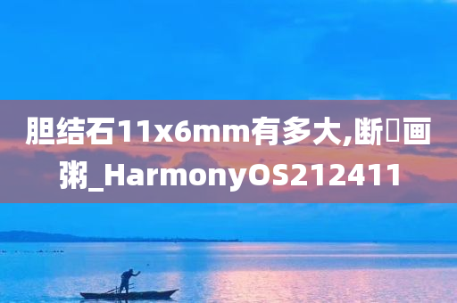 胆结石11x6mm有多大,断虀画粥_HarmonyOS212411