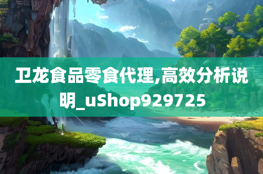 卫龙食品零食代理,高效分析说明_uShop929725