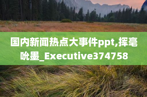 国内新闻热点大事件ppt,挥毫吮墨_Executive374758