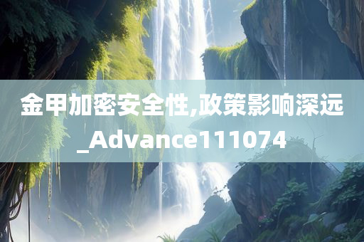 金甲加密安全性,政策影响深远_Advance111074