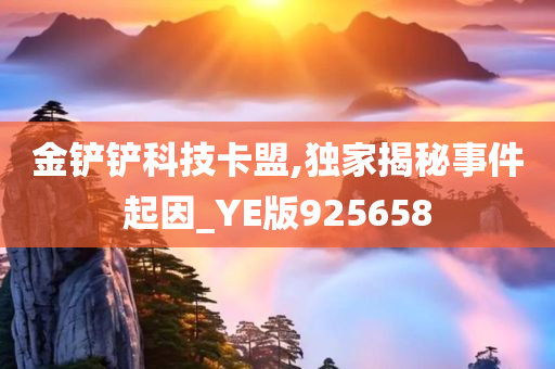 金铲铲科技卡盟,独家揭秘事件起因_YE版925658