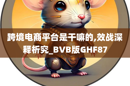 跨境电商平台是干嘛的,效战深释析究_BVB版GHF87