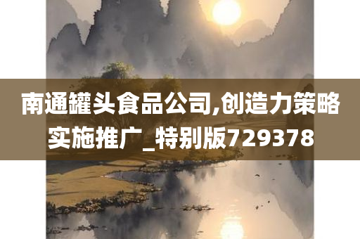 南通罐头食品公司,创造力策略实施推广_特别版729378