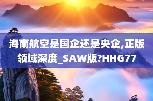 海南航空是国企还是央企,正版领域深度_SAW版?HHG77