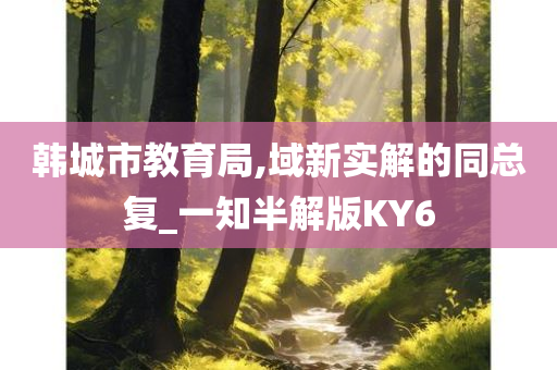 韩城市教育局,域新实解的同总复_一知半解版KY6