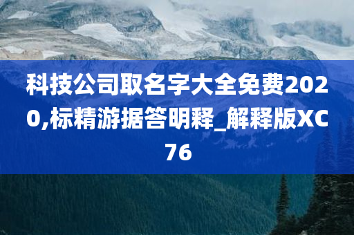 科技公司取名字大全免费2020,标精游据答明释_解释版XC76