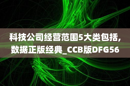 科技公司经营范围5大类包括,数据正版经典_CCB版DFG56