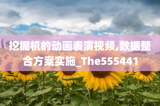 挖掘机的动画表演视频,数据整合方案实施_The555441