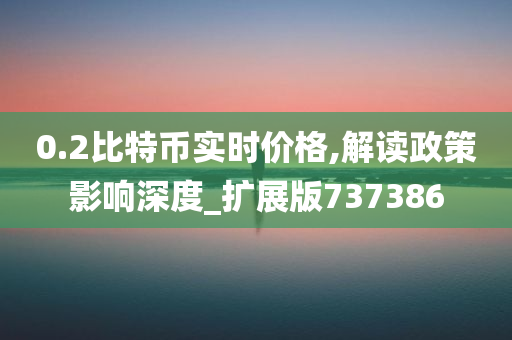 0.2比特币实时价格,解读政策影响深度_扩展版737386