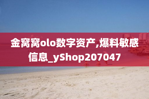 金窝窝olo数字资产,爆料敏感信息_yShop207047