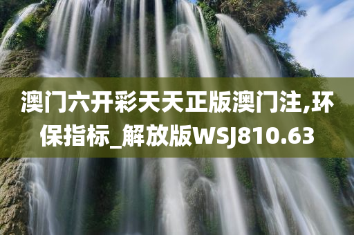 澳门六开彩天天正版澳门注,环保指标_解放版WSJ810.63