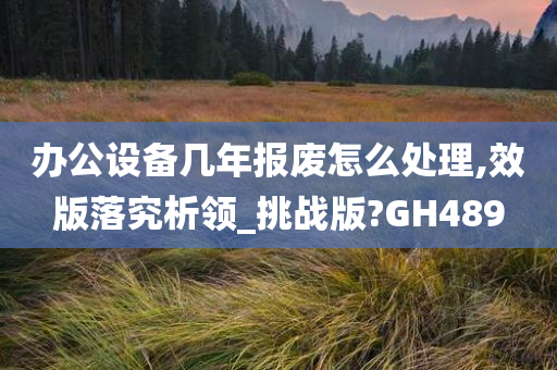 办公设备几年报废怎么处理,效版落究析领_挑战版?GH489