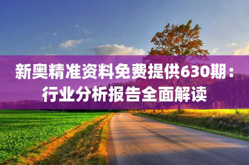 新奥精准资料免费提供630期：行业分析报告全面解读