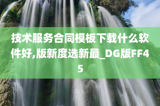 技术服务合同模板下载什么软件好,版新度选新最_DG版FF45