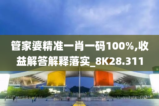 管家婆精准一肖一码100%,收益解答解释落实_8K28.311