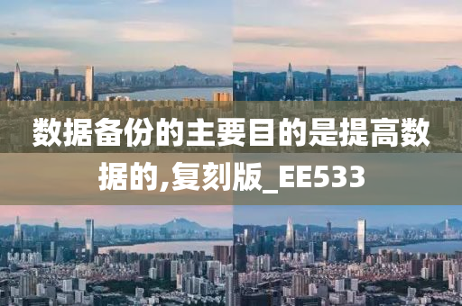 数据备份的主要目的是提高数据的,复刻版_EE533