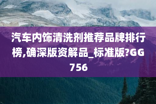 汽车内饰清洗剂推荐品牌排行榜,确深版资解品_标准版?GG756